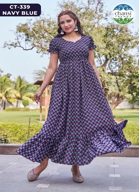 CT 339 By Chansi Trendz Poly Cotton One Piece Western Dress Suppliers In India 